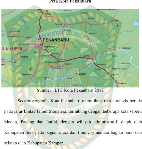 Gambar II.1  Peta Kota Pekanbaru 