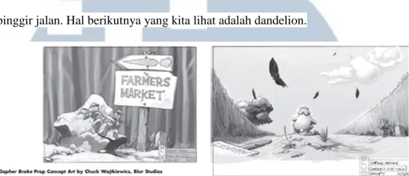 Gambar 2.1. Environment Sebuah Tanah di Tengah Ladang Gandum  (Ideas for the animated short: finding and building stories, 2008) 