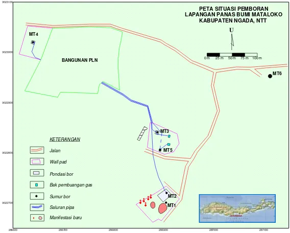Gambar 1.  Peta lokasi lapangan panas bumi Mataloko 