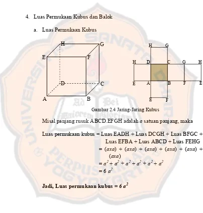 Gambar 2.4 Jaring-Jaring Kubus 