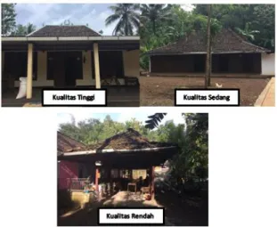 Gambar 4. Foto Kualitas Bangunan Rumah  di Perbukitan Karst Gunungsewu  Sumber: Data Primer, 2017 
