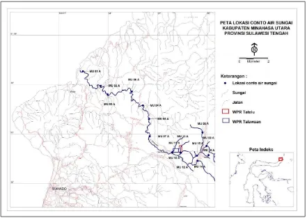 Gambar 11. Peta lokasi conto air sungai 