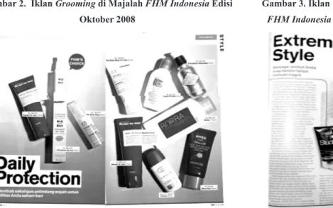 Gambar 2.  Iklan Grooming di Majalah FHM Indonesia Edisi  Oktober 2008