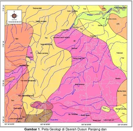Tabel 2. Hasil Analisis Retort, Geokimia Organik dan Petrografi Organik Conto Batuan Bitumen Padat di Daerah Penyelidikan