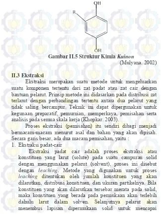 Gambar II.5 Struktur Kimia Kuinon 