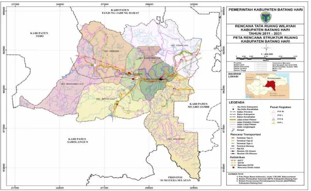 Gambar 4.3.Peta Rencana Struktur Ruang Kabupaten Batang Hari
