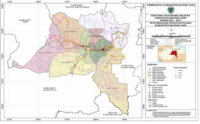 Gambar 5.1.Peta Rencana Struktur Ruang Kabupaten Batang Hari