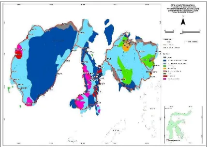Gambar 1. Peta Sebaran Mineral Bukan Logam di Kabupaten Banggai Kepulauan 