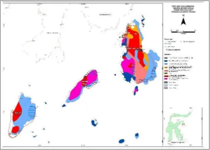 Gambar 2. Peta Sebaran Mineral Bukan Logam di Kabupaten Banggai Laut 