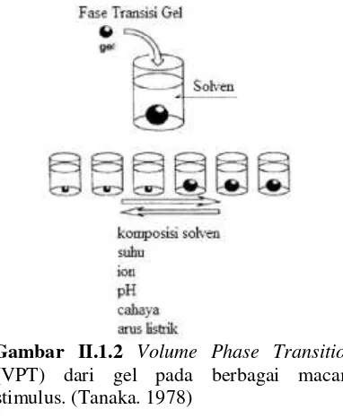 Gambar II.1.2 Volume Phase Transition