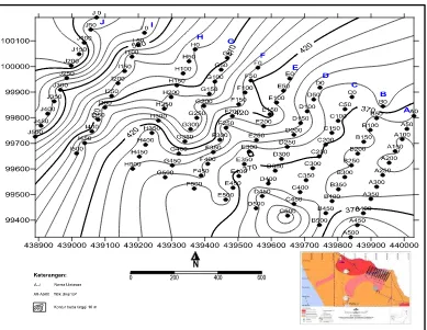 Gambar 3. Peta Rencana Lintasan IP dan Geomagnet Daerah Gunung Rawan, Provinsi Kalimantan Barat