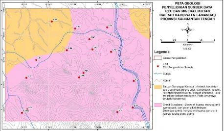Gambar 6. Peta Lokasi Bor Daerah Kec. Danau Sembuluh, Kabupaten Seruyan 