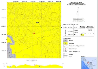 Gambar 2. Peta Geologi Panas Bumi Daerah Kepanasan, Kabupaten Kampar, Provinsi Riau 