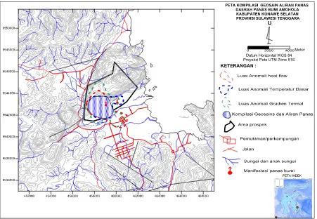 Gambar 9. Peta Kompilasi Geosains dan Aliran Panas Daerah Amohola 
