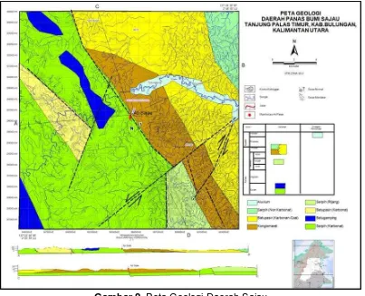 Gambar 2. Peta Geologi Daerah Sajau 