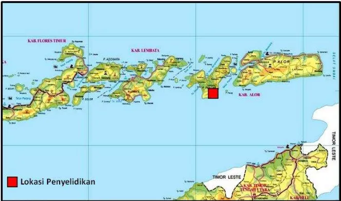 Gambar 2. Peta Geologi Daerah Pantar, Nusa Tenggara Timur (Survei Terpadu, 2015) 