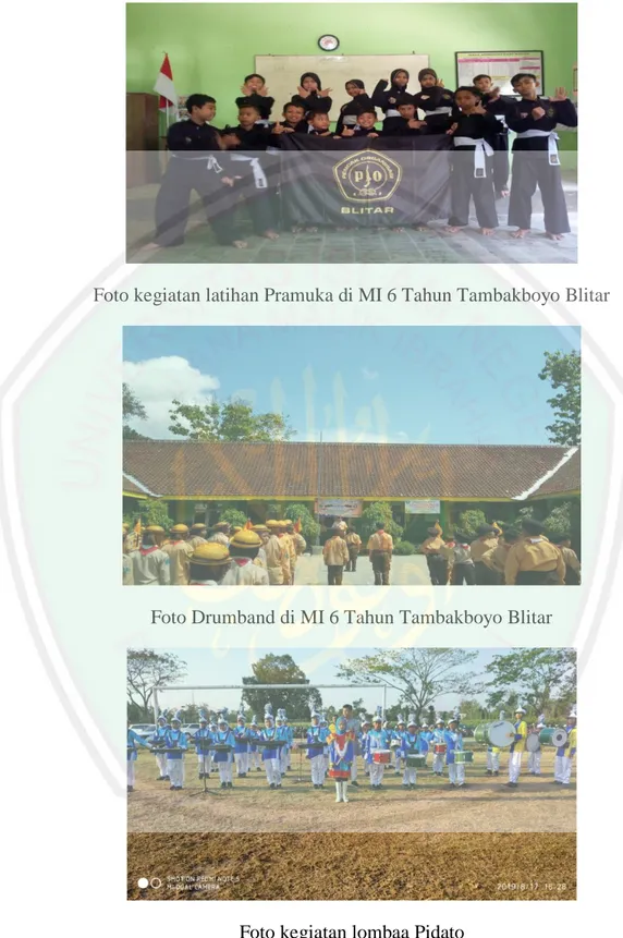 Foto kegiatan latihan Pramuka di MI 6 Tahun Tambakboyo Blitar 