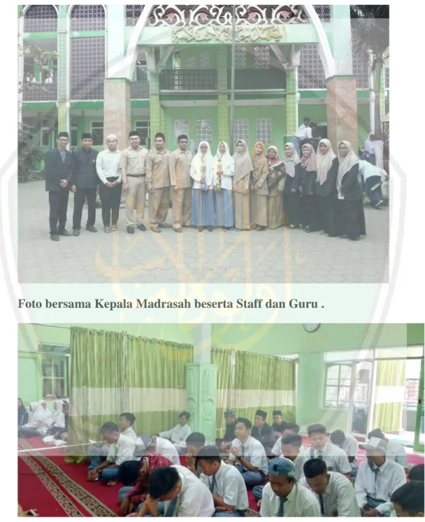Foto kegiatan saat observasi di MA Alhayatul Islamiyah  