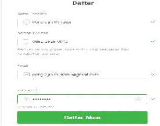 Gambar 5. Form create account