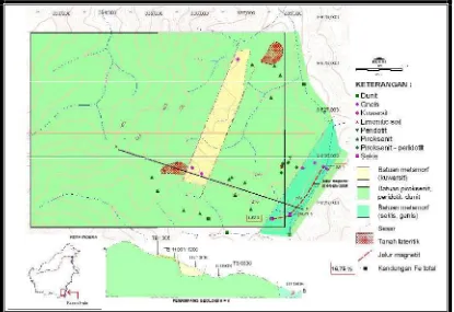 Gambar 3. Peta Geologi Daerah Kusan Hulu, Kab. Tanah Bumbu