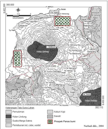 Gambar 6. Peta Tata Guna Lahan Daerah Panas Bumi Danau Ranau