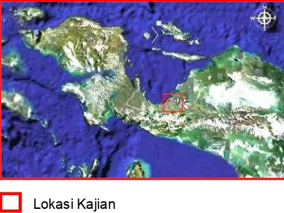 Gambar 1 Peta Lokasi Kajian daerah Kab Nabire, Provinsi Papua
