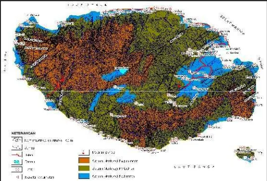 Gambar 3. Peta geomorfologi daerah pulau Buru