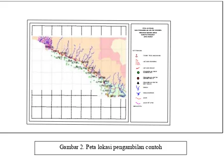 Gambar 2. Peta lokasi pengambilan contoh