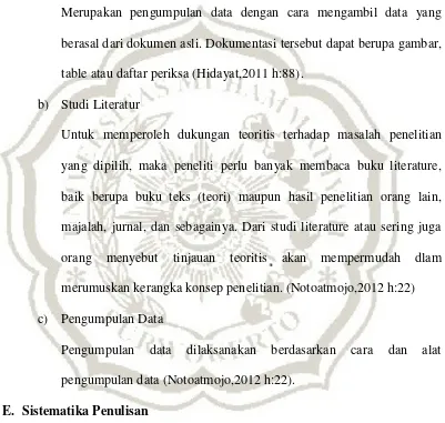 table atau daftar periksa (Hidayat,2011 h:88). 