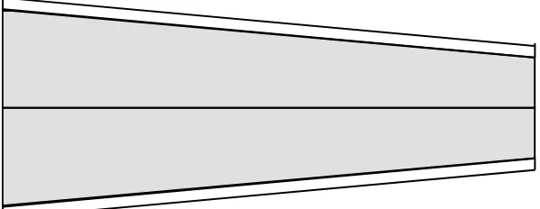 Gambar 1.2. Balok Castella non prismatis tanpa lubang. 