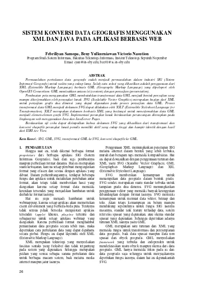 Sistem Konversi Data Geografis Menggunakan Xml Dan Java Pada Aplikasi ...