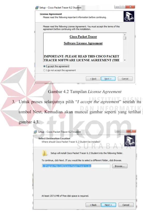 Gambar 4.2 Tampilan License Agreement 