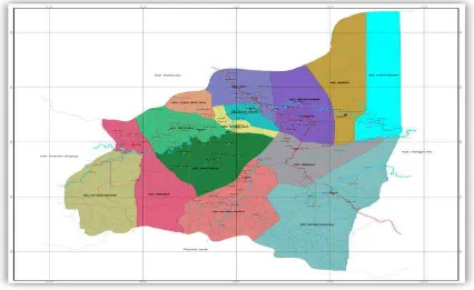 Gambar 2.1. Peta Wilayah Administrasi Kabupaten Indragiri Hulu 