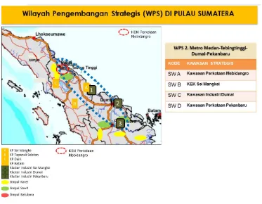 Gambar 3.3. Konsep Wilayah Pengembangan Strategis Metro Medan –Tebing Tinggi – Dumai – Pekanbaru 