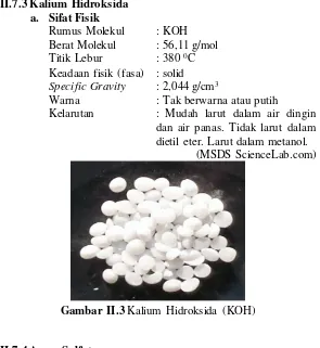 Gambar II.3  Kalium Hidroksida (KOH) 