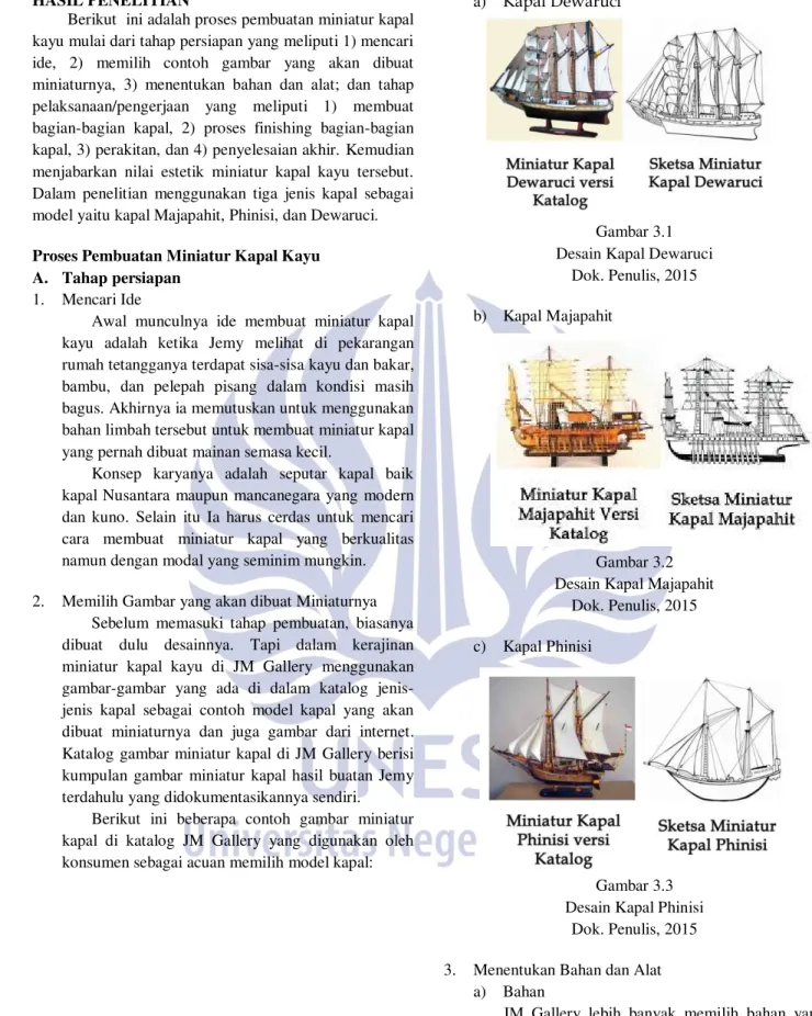 Gambar 3.2  Desain Kapal Majapahit 
