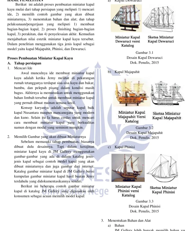 Gambar 3.2  Desain Kapal Majapahit 