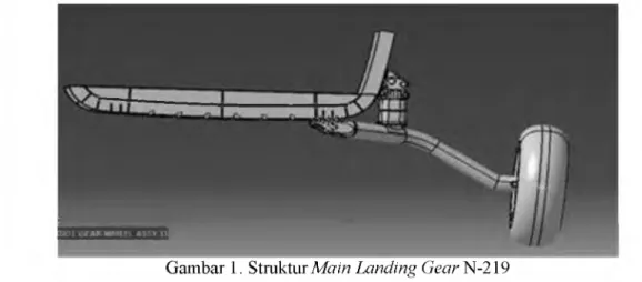 Gambar 1.  Struktur Main Landing Gear N-219