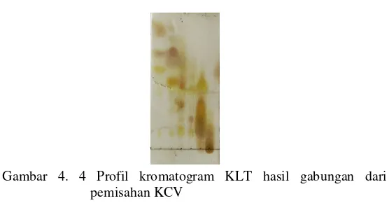 Gambar 4. 4 Profil kromatogram KLT hasil gabungan dari   