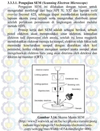 Gambar 3.14. Skema Mesin SEM 