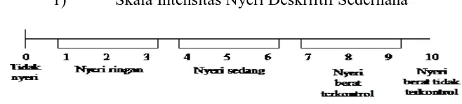 Gambar 1. Skala Intensitas Nyeri Deskriftif Sederhana 