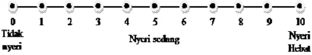 Gambar 2. Skala Intensitas Nyeri Numerik 0 – 10 