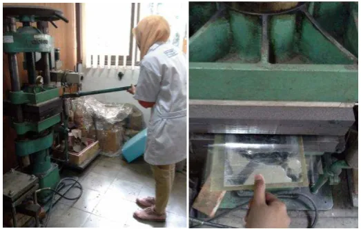 Gambar 3.12 Sample 100 Mesh Hasil Hot and Cold Press Spesimen 