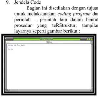 Gambar 2.11 Tampilan Jendela Code 