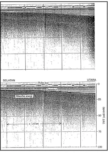 Gambar 6. Rekaman seismik dan penafsirannya (L-17).