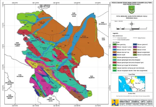 Gambar 2. 3 Peta Geologi Kabupaten Rokan Hulu 