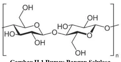 Gambar II.1 Rumus Bangun Selulosa 