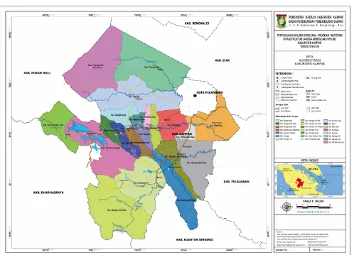 Gambar 2.  1 Peta Administrasi Kabupaten Kampar 