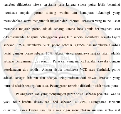 gambar asusila dan membawa senajata tajam. Dalam hal ini, pelanggaran 