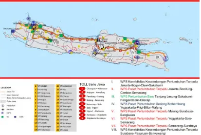 Gambar 3.1.  Konsepsi Pengembangan Wilayah Pengembangan Strategis (WPS) Pulau Jawa 